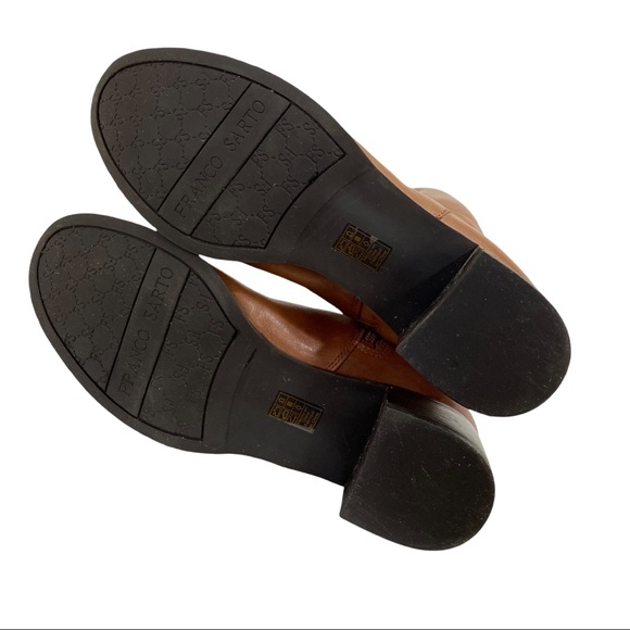 Franco Sarto Brown Leather Wide Calf L-Chipper Boots Women’s size 9M Like New - Picture 11 of 13